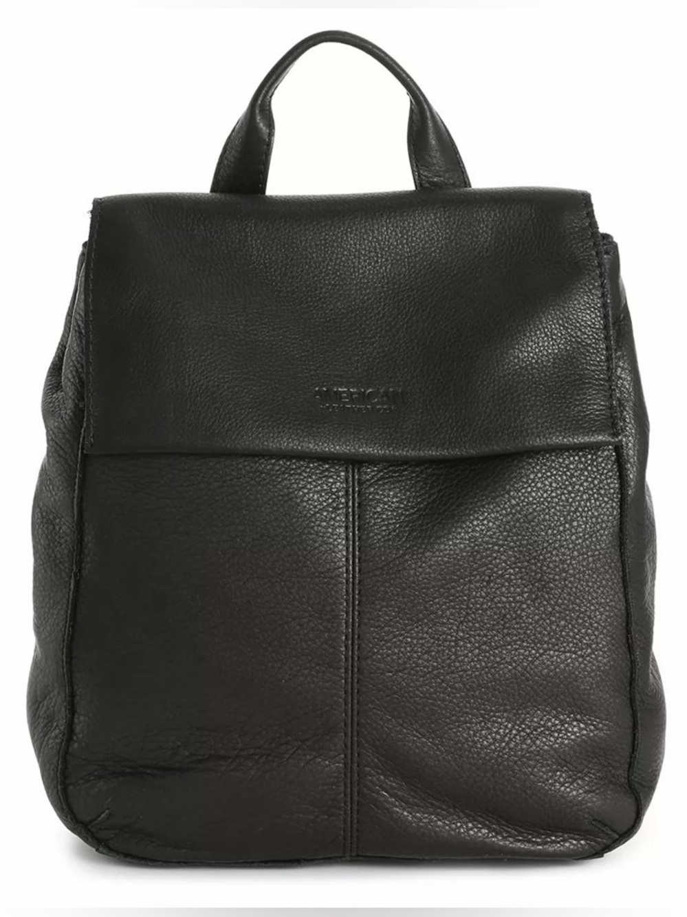 American Leather Co. Liberty Black Leather Backpack